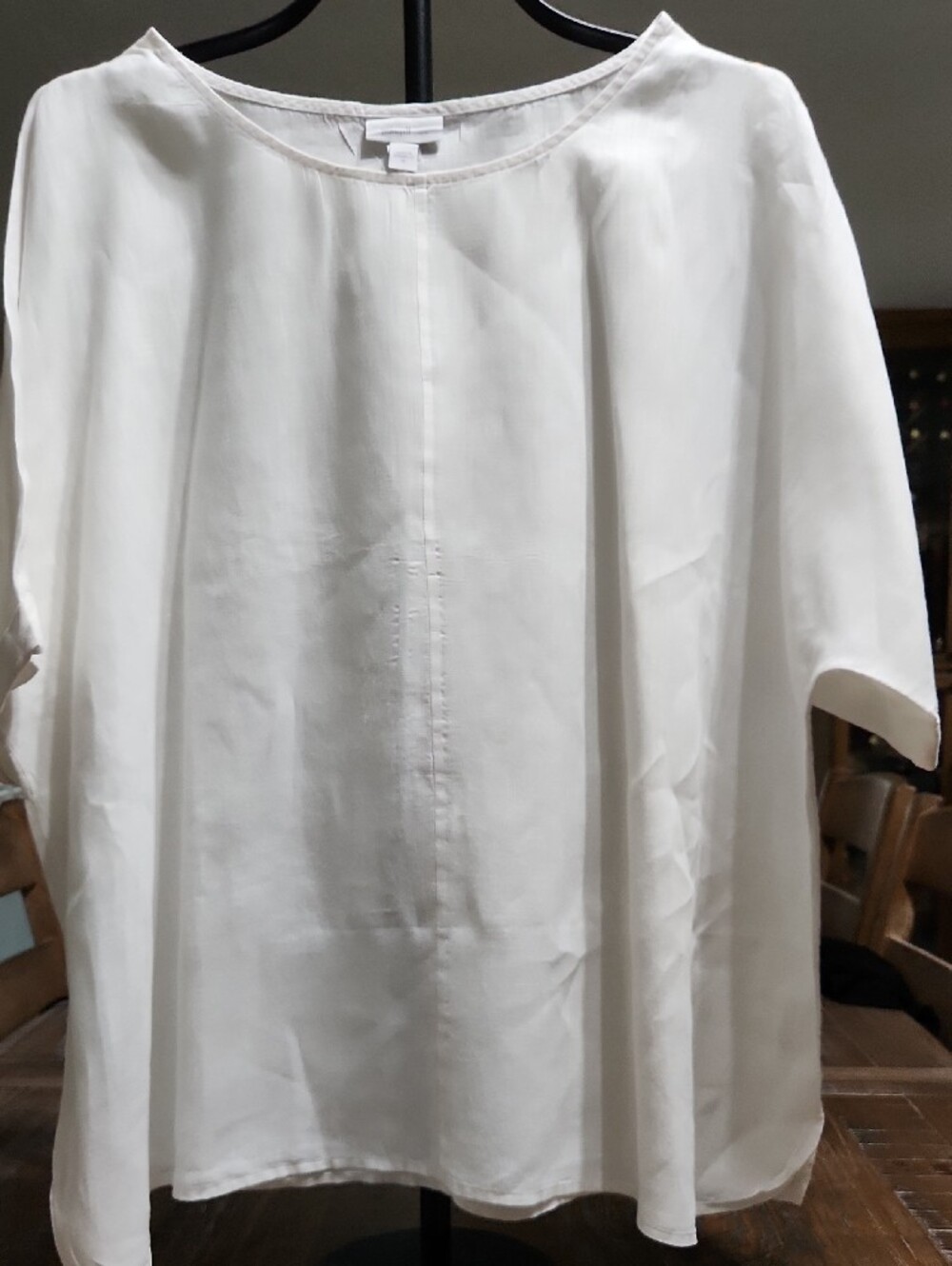 J Jill  White Linen Popover Top, X-Large - Picture 3 of 3